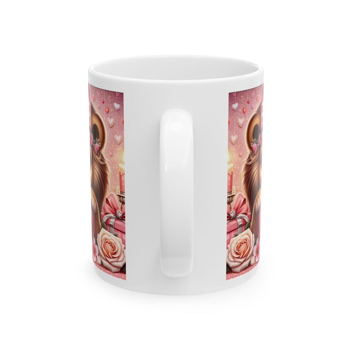 Cute lion heart design valentine's mug - perfect for your morning drinks - cup, drinkware tumblers bottles reusable washable reuse coffee gi
