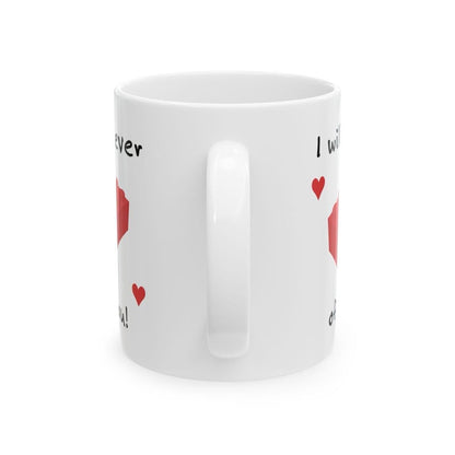 Funny cute mug - perfect valentine's day gift for lego fans - drinkware, tumblers cup reusable washable reuse ceramic coffee heart valentine