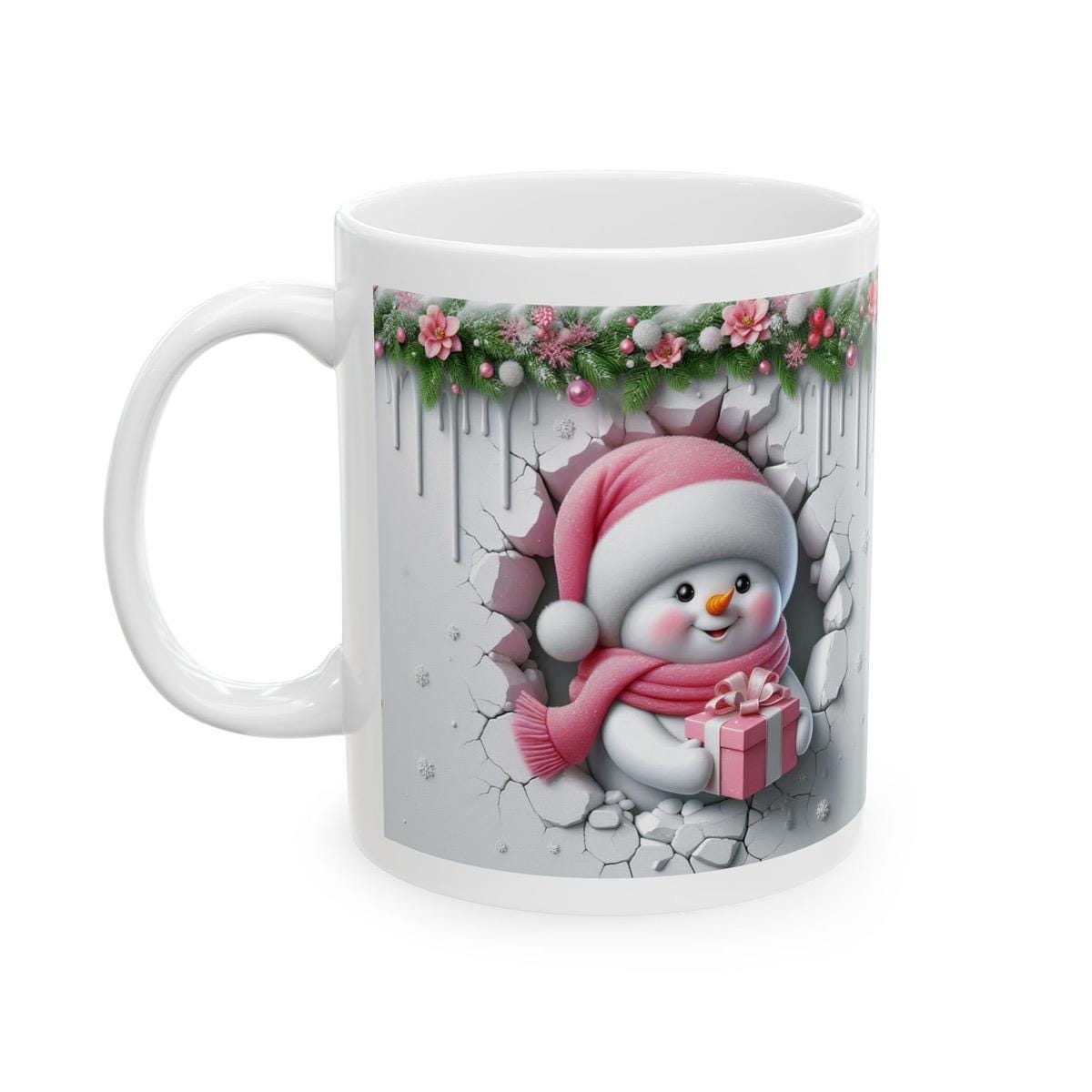 Christmas cute baby snowman 3d mug - perfect for your holiday celebrations drinkware tumbler reusable washable cup reuse coffee xmas mugs te