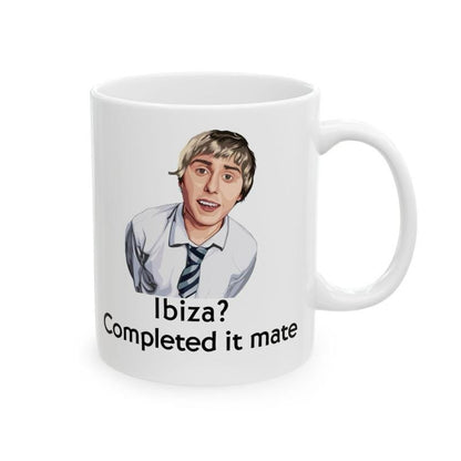 Funny mug - inbetweeners ibiza completed it mate mug - funny inbetweeners jay cartwright gift coffee mug drinkware washable reusable tumbler