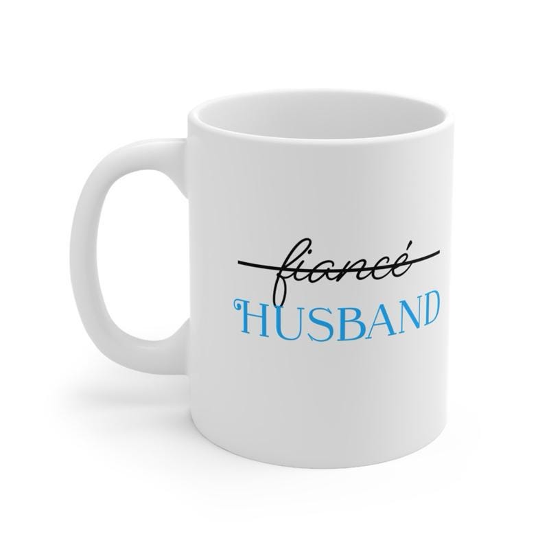 Fiancé husband mug engagement engaged - drinkware tumblers reuse washable bottles ceramic coffee reusable mugs gifts marriage wedding  coup