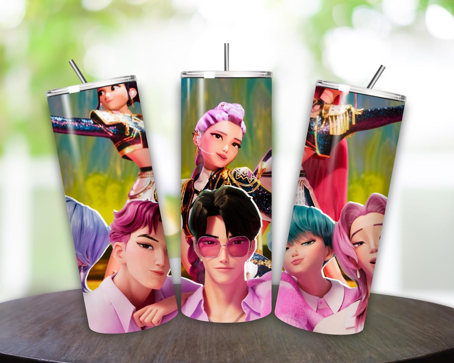K pop demon hunters style tumbler 20oz cute fun gift cups mugs tumblers