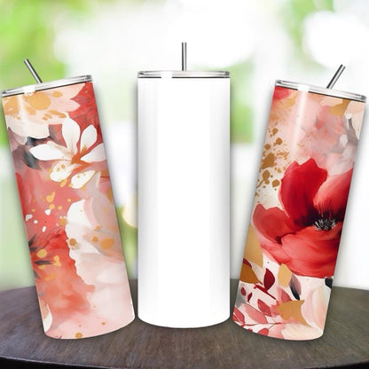 Personalised tumbler floral style 20oz - perfect for on-the-go hydration - vacuum flask - cup drinkware mug bottles water bottles bottled po