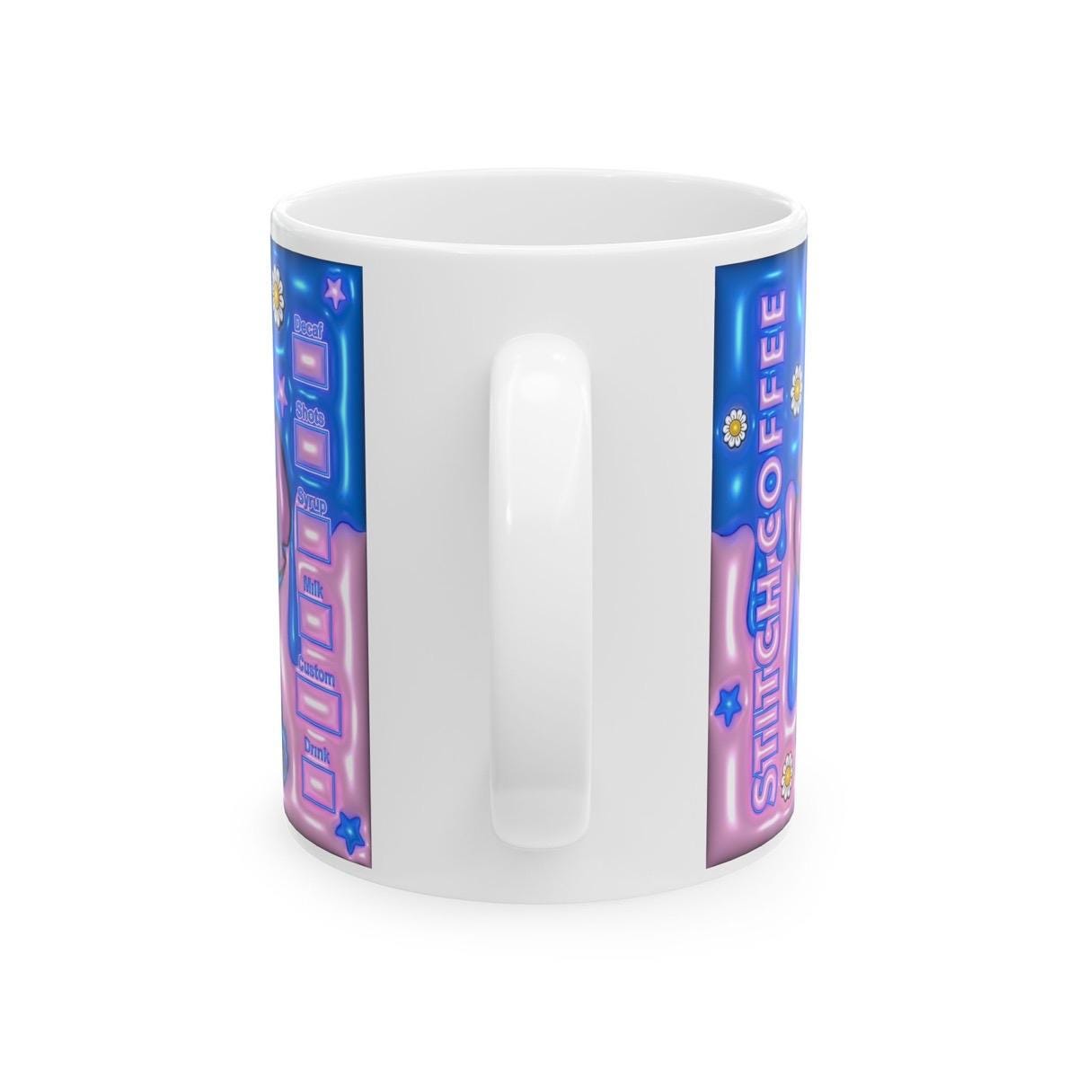 Stitc style mug gifts - perfect for hot beverages - drinkware, glass cup ceramic washable reusable tumbler reuse coffee mug  cute girly gift