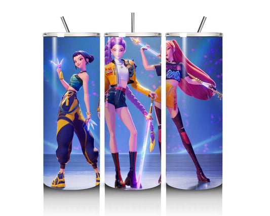K pop demon hunters style tumbler 20oz cute fun gift cups mugs tumblers