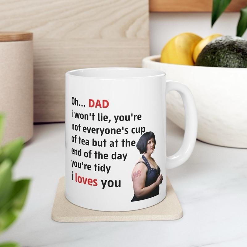 Nessa gavin and stacey father’s day funny dad mug - ceramic coffee tumbler drinkware reusable washable reuse cup mugs drew novelty fathers
