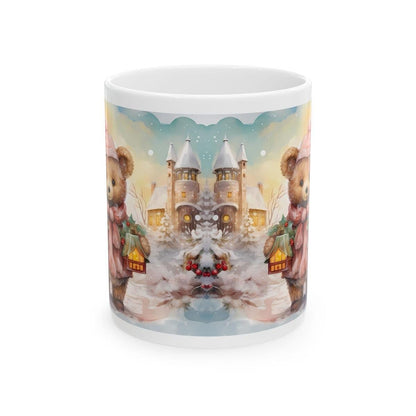 Cute christmas bear mug - secret santa stocking filler - perfect gift for the holidays - gifts drinkware reusable tumbler washable reuse cup