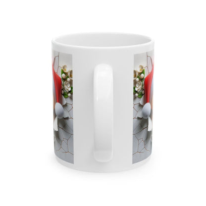 Golden retriever puppy mug - xmas style gift for dog lovers - drinkware, cup reusable tumblers ceramic washable coffee bottles reuse mugs mo