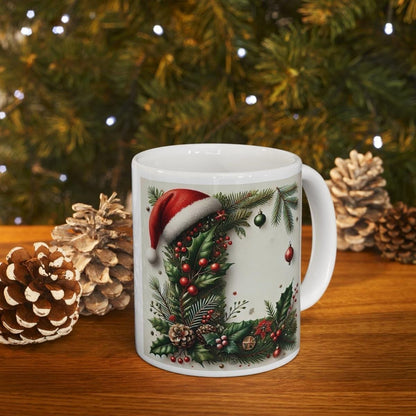 Personalised 'l' edition christmas mug - unique gift for xmas - stocking filler - drinkware washable reusable reuse ceramic cup tumbler coff