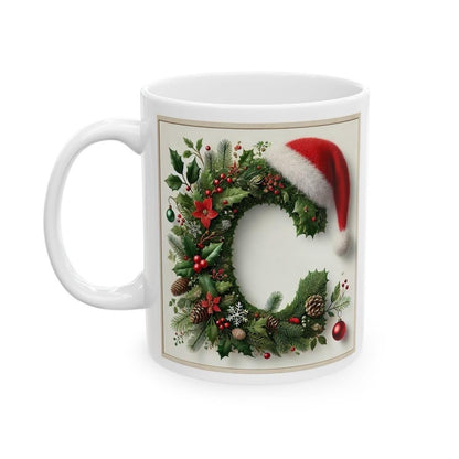 Personalised 'c' edition christmas mug - unique gift for xmas - stocking filler - drinkware washable reusable reuse ceramic cup tumbler coff