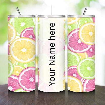 Personalised fruit summer tumbler 20oz - perfect for on-the-go hydration - vacuum flask - cup drinkware mug bottles water bottles bottled p