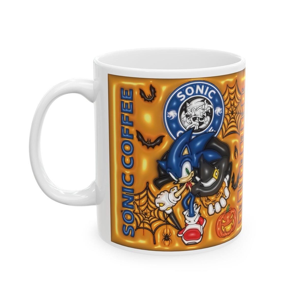 Sonic style mug gifts - perfect for coffee and tea - drinkware, cup tumblers ceramic reuse reusable washable cute gifts mugs