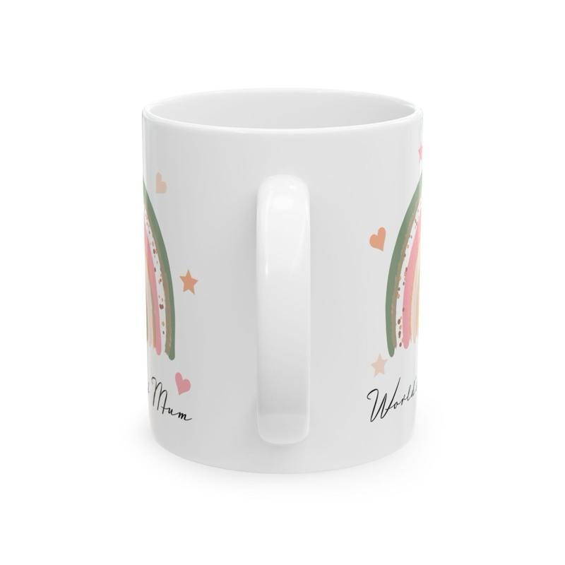 World's best mum mug - cute gift for mum's day and birthday - perfect for coffee or tea - drinkware and tumblers cup washable reusable ceram