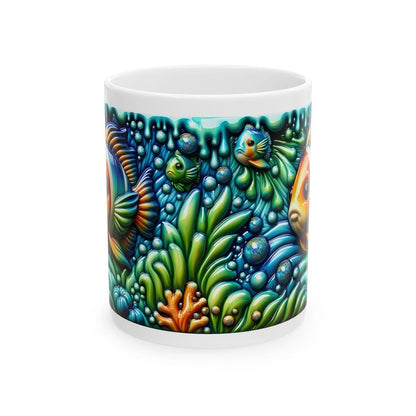 Tropical fish underwater paradise 3d mug for coffee and tea - drinkware, cup bottles tumblers reusable washable reuse xmas mugs festive cute
