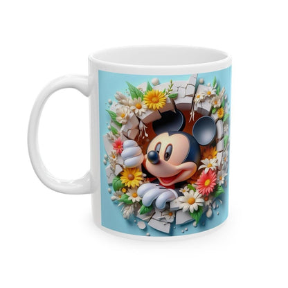 Mickey style 3d mug - christmas ceramic drinkware for hot and cold beverages cup tumblers bottles coffee reuse reusable washable secret sant
