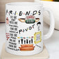 Classic tv show friends style mug - 90s tv - xmas christmas gift - ceramic coffee cup - drinkware tumbler reusable reuse washable fun mugs f