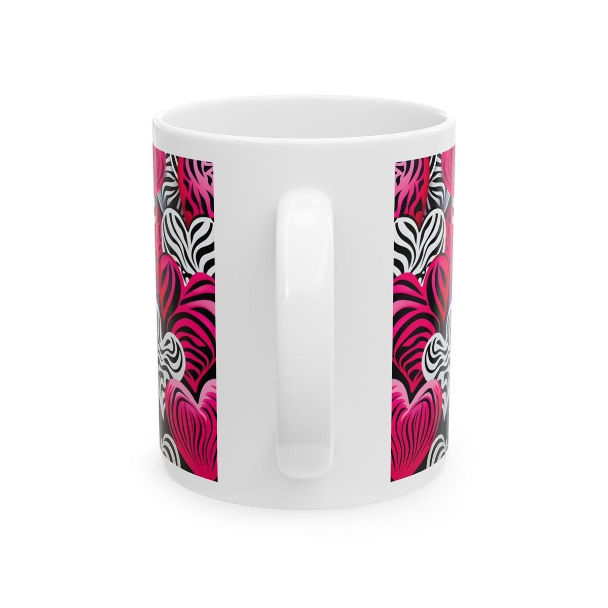 Love hearts mug for valentine's day - perfect for your morning drinks - drinkware washable tumbler reusable cup reuse ceramic coffee girly c