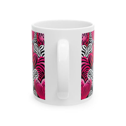 Love hearts mug for valentine's day - perfect for your morning drinks - drinkware washable tumbler reusable cup reuse ceramic coffee girly c