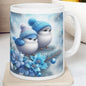 Cute winter bird mug christmas - perfect for hot drinks - tumblers, drinkware cup bottles washable reusable coffee reuse ceramic xmas mugs