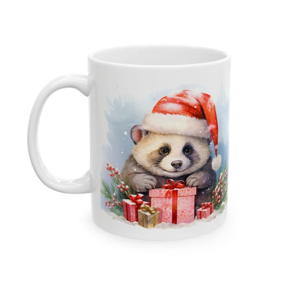 Christmas cute panda mug - perfect secret santa gift or stocking filler drinkware tumbler reuse washable cup reusable coffee ceramic xmas mu