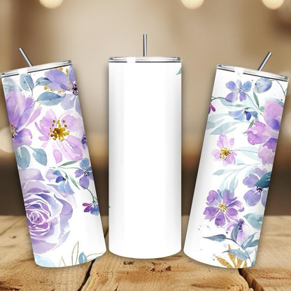 Personalised tumbler floral style 20oz - perfect for on-the-go hydration - vacuum flask - cup drinkware mug bottles water bottles bottled po