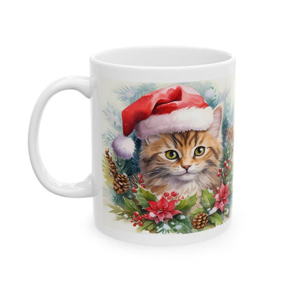 Cute kitten cat mug - perfect christmas secret santa stocking filler gift for coffee lovers - gifts drinkware tumbler cup washable reuse reu
