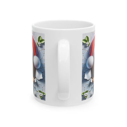 Cute dachshund sausage dog puppy mug - xmas style gift for drinkware and tumblers cup coffee reusable washable reuse ceramic mugs