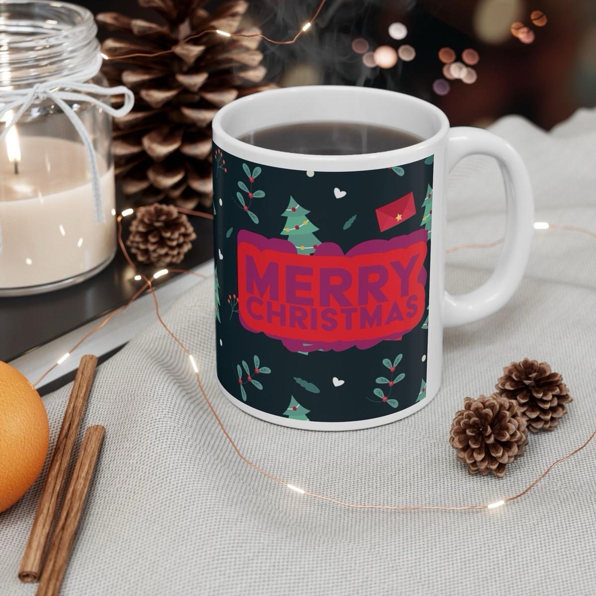 Cute xmas mug merry christmas mug for festive beverages - drinkware reusable washable reuse tumbler cup ceramic coffee tea xmas mugs secret