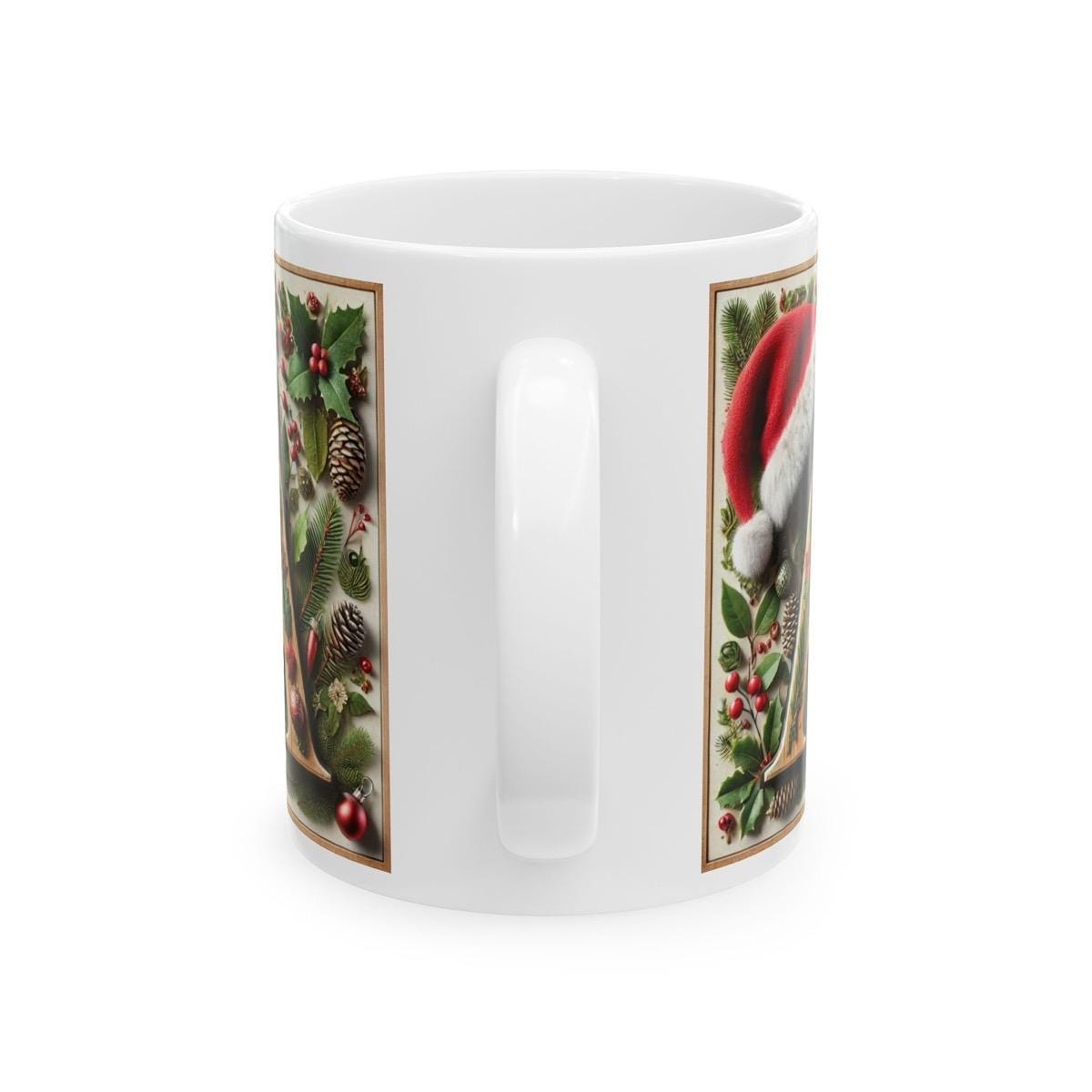 Personalised 'a' edition christmas mug - unique gift for xmas - stocking filler - drinkware washable reusable reuse ceramic cup tumbler coff