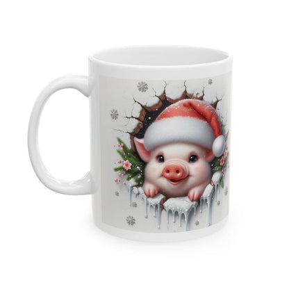 Christmas 3d pig piglet mug - reusable drinkware ceramic reuse washable tumblers cup coffee bottles xmas mugs tea festive