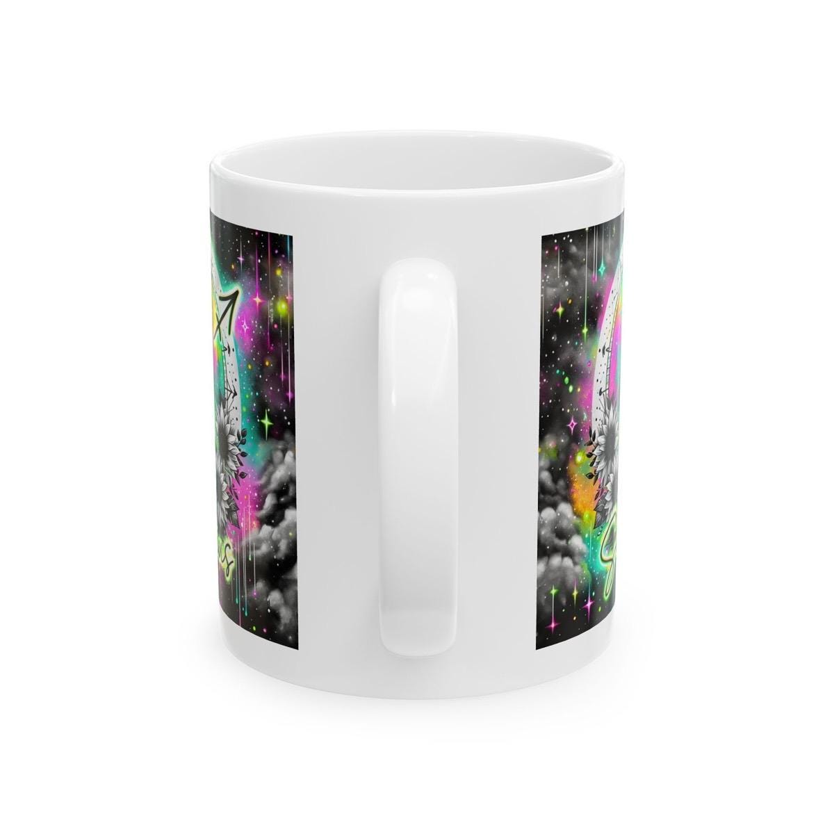Sagittarius star sign astrology mug gift - perfect for coffee and tea - tumblers, drinkware cup bottles reusable glass washable reuse cerami