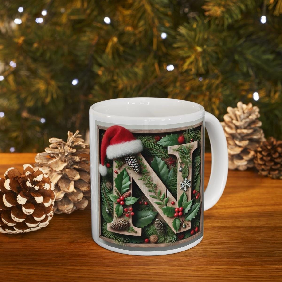 Personalised 'n' edition christmas mug - unique gift for xmas - stocking filler - drinkware washable reusable reuse ceramic cup tumbler coff