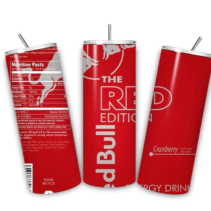 Red bull red edition tumbler 20oz - perfect for on-the-go hydration - vacuum flask - cup drinkware mug bottles water bottles bottled portabl