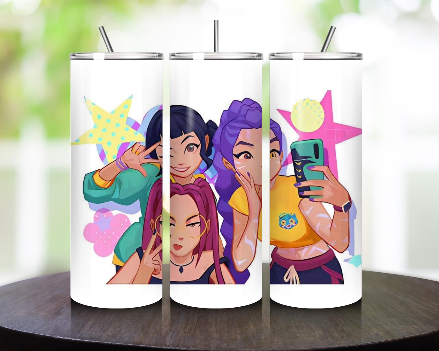 K pop demon hunters style tumbler 20oz cute fun gift cups mugs tumblers