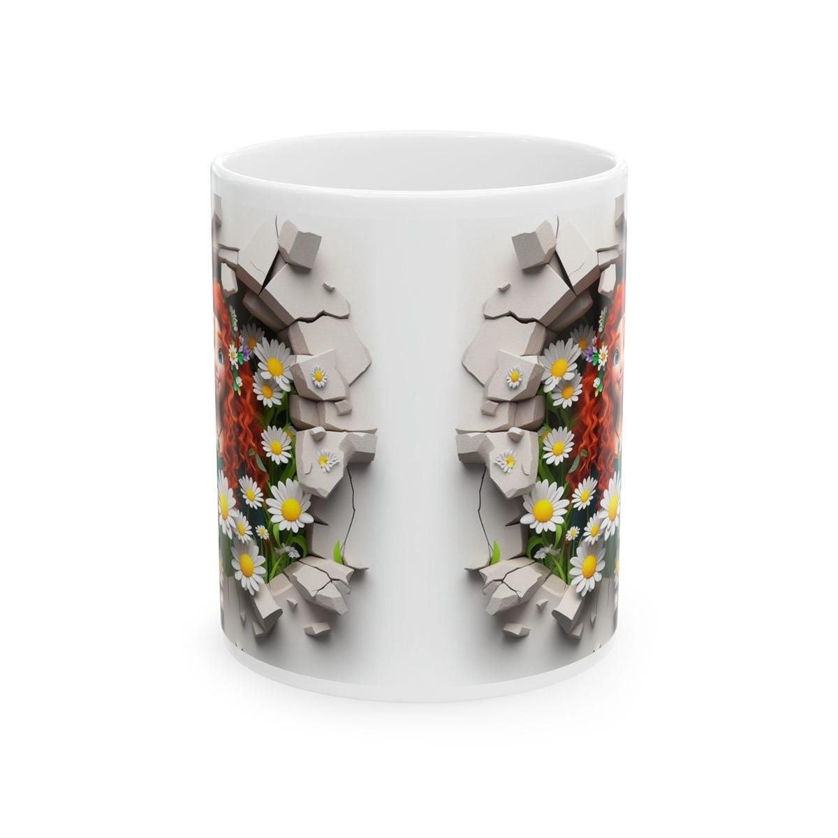 Merida style 3d mug - christmas secret santa gift brave for drinkware lovers reusable reuse washable cup ceramic coffee tumbler xmas mugs te