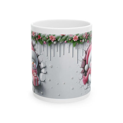 Christmas cute baby snowman 3d mug - perfect for your holiday celebrations drinkware tumbler reusable washable cup reuse coffee xmas mugs te