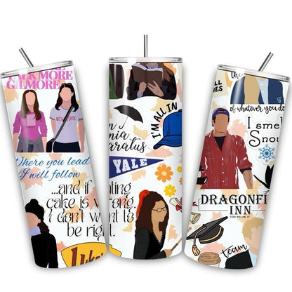 Gilmore girls tumbler 20oz - perfect for on-the-go hydration - vacuum flask - cup drinkware mug bottles water bottles bottled portable gifts