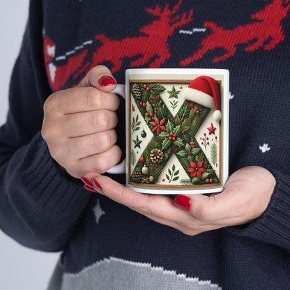 Personalised 'x' edition christmas mug - unique gift for xmas - stocking filler - drinkware washable reusable reuse ceramic cup tumbler coff