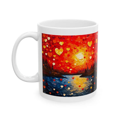 Cute sunset mountain mug - perfect gift for boyfriend or girlfriend - xmas christmas or valentine's gift - tumblers, drinkware cup reusable