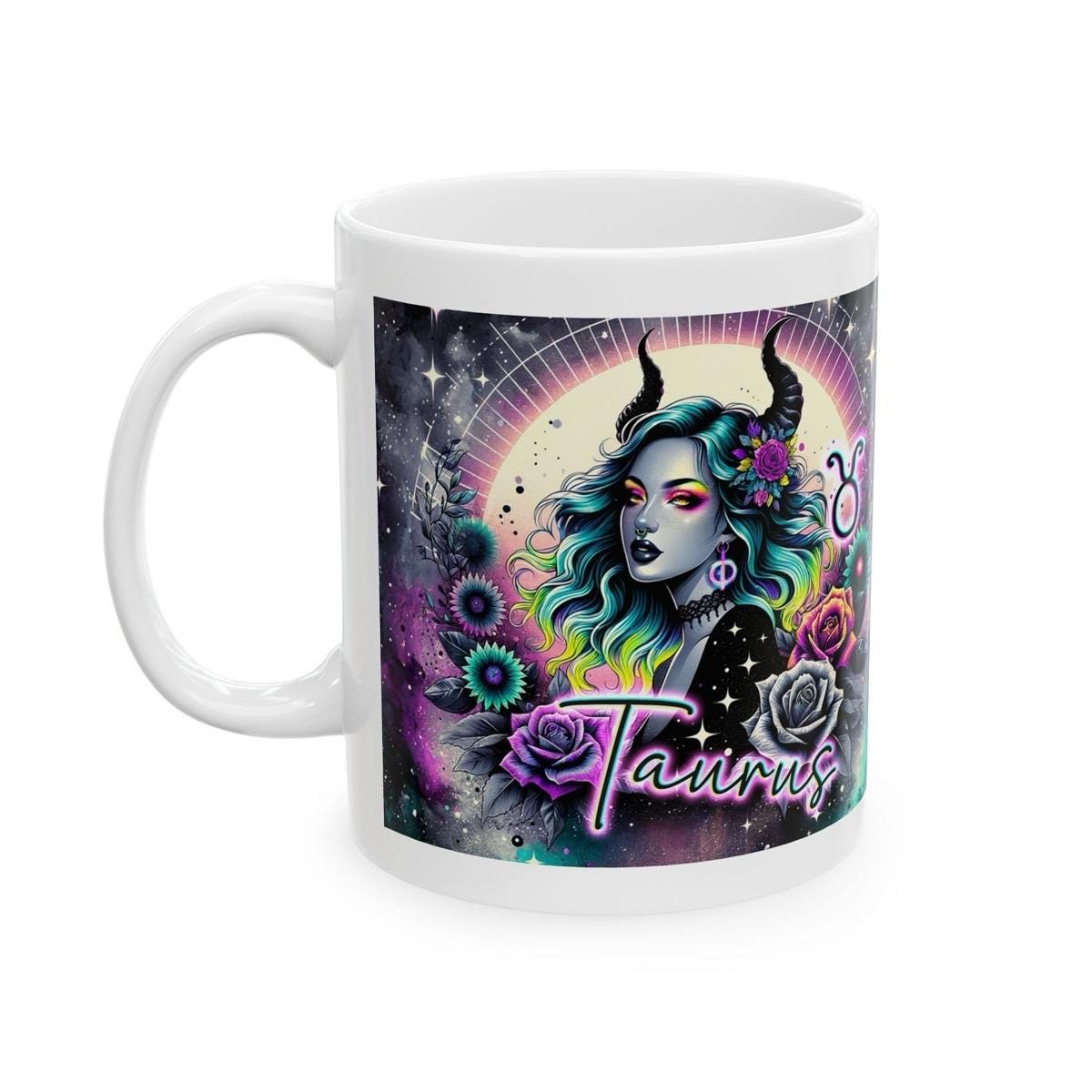 Taurus star sign astrology mug - perfect gift for coffee lovers - drinkware cup tumbler washable reusable ceramic reuse funny cute cute girl