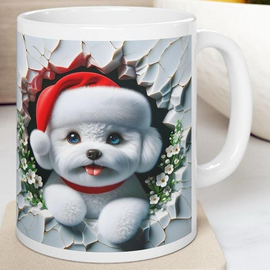 Cute dog puppy mug - perfect for your morning drinks - cup, drinkware tumbler ceramic washable coffee reuse reusable xmas gift christmas mug