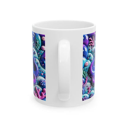 Cute purple octopus 3d mug - perfect for your morning drinks - drinkware, tumblers cup coffee reusable ceramic washable reuse xmas mugs tea
