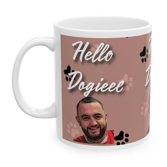 Hello doggie mug mashtag brady hello doggy mug - perfect for drinks - cup, drinkware washable reusable tumblers reuse ceramic coffee bottles