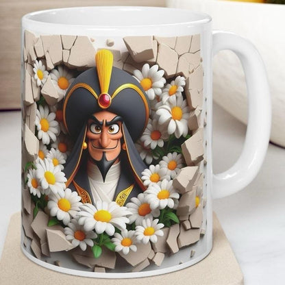 Jafar 3d mug - aladdin christmas secret santa gift for office use - drinkware reusable washable reuse coffee cup tumbler ceramic xmas mugs t