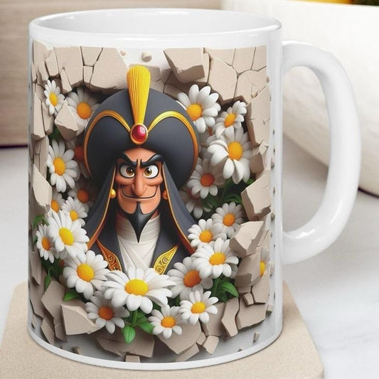 Jafar 3d mug - aladdin christmas secret santa gift for office use - drinkware reusable washable reuse coffee cup tumbler ceramic xmas mugs t