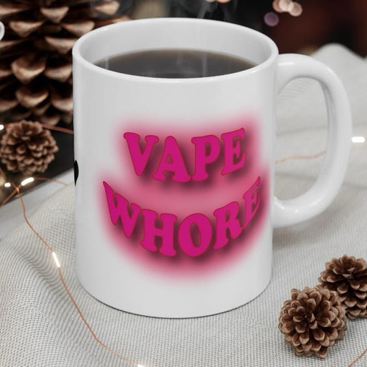 Funny vape whore mug - perfect xmas stocking filler secret santa gift drinkware washable tumbler reuse cup ceramic reusable coffee mugs rude