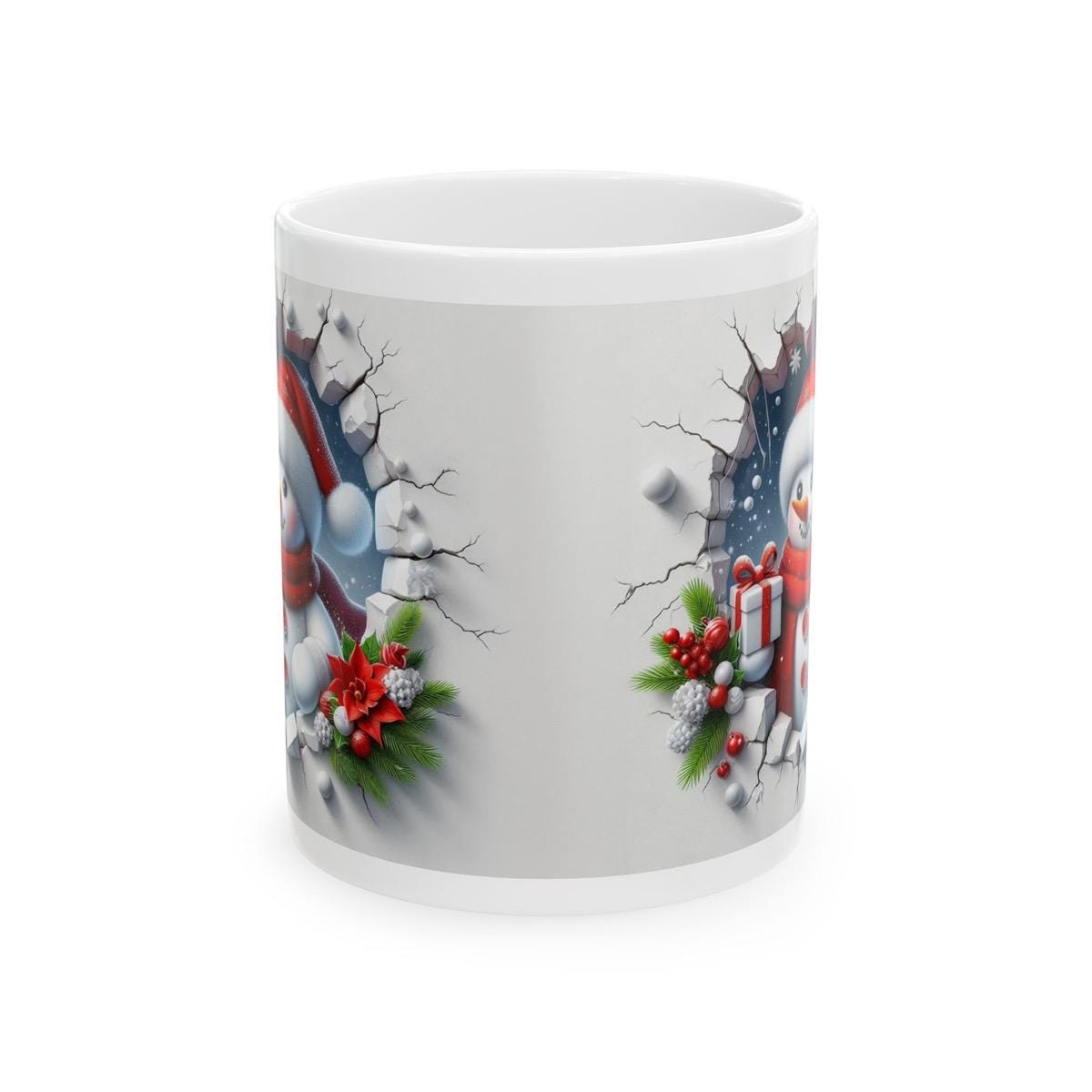 Christmas snowman 3d mug - perfect for hot drinks this winter - drinkware, cup tumblers bottles reusable washable xmas mugs tea festive