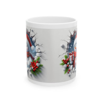 Christmas snowman 3d mug - perfect for hot drinks this winter - drinkware, cup tumblers bottles reusable washable xmas mugs tea festive