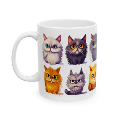 Funny cat mug - perfect gift for cat lovers, xmas christmas secret santa - drinkware kitten  reusable washable reuse ceramic coffee cup tumb