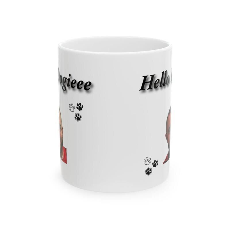 Hello doggie mug mashtag brady hello doggy mug - perfect for drinks - cup, drinkware washable reusable tumblers reuse ceramic coffee bottles